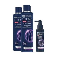 Clear Men Scalp Pro 2x300 ml Güçlendirici Şampuan+Saç Dökülmesine Karşı 70 ml Güçlendirici Serum
