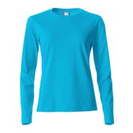 Clique Slim Fit Turkuaz Uzun Kollu Kadın T-shirt