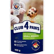 Club4Paws 100 gr Tavuklu Pouch Küçük Irk Yaş Yetişkin Köpek Maması