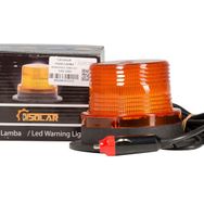 CmSolar Sarı Mıknatıslı Kablolu Flash Lamba 12 V-24 V Çakar Tepe Lambası