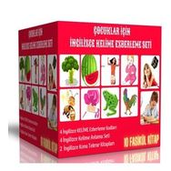 Çocuklar İçin İngilizce Kelime Ezberleme Seti 10 Fasikül Kitap Enine Boyuna Eğitim