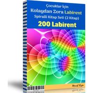 Çocuklar İçin Kolaydan Zora Spiralli Labirent Kitap Seti 2 Kitap Enine Boyuna Eğitim
