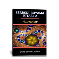 Çocuklar İçin Serbest Boyama Kitabı Hayvanlar-2 Enine Boyuna Eğitim
