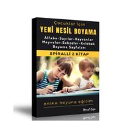 Çocuklar İçin Yeni Nesil Boyama Kitap Seti Spiralli 2 Kitap Enine Boyuna Eğitim
