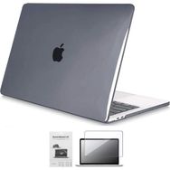 Codegen A2686 Apple 13 Macbook Pro M2 Kristal Gri Kılıf Koruyucu + Ekran Filmi