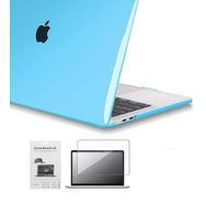 Codegen Apple 13 Macbook Pro A2338 M1 Kristal Mavi Kılıf Koruyucu + Ekran Filmi