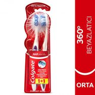 Colgate 360 Optik Beyaz 1+1 Beyazlatıcı Diş Fırçası