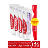 Colgate 4x75 ml Hassasiyete Pro Çözüm Onarım ve Önleme Diş Macunu + Fırça Kabı