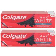Colgate Max White Charcoal Kömür Beyazlatıcı Florürlü 2x75 ml Diş Macunu