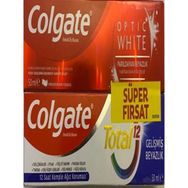 Colgate Optic White 50 ml + Total 12 50 ml Süper Fırsat Paketi Diş Macunu