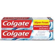 Colgate Triple Action Extra Beyazlık 2x75 ml Diş Macunu
