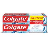 Colgate Triple Action Extra White 2x75 ml Diş Macunu