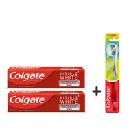 Colgate Visible White Maksimum Beyazlık 75 ml Diş Macunu + 1 Adet 360 Gelişmiş 4 Yönlü Diş Fırçası