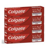 Colgate Visible White Maksimum Beyazlık Beyazlatıcı 4x75 ml Diş Macunu ve Fırça Kabı Hediye
