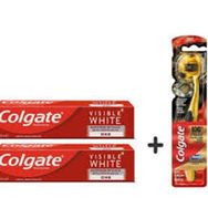 Colgate Visible White One 2x75 ml Diş Macunu+360 Gold 2'li Diş Fırçası