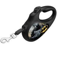 Collar Waudog Siyah Batman Desenli 15 kg 5 mt Siyah Geri Çekilebilir Köpek Gezdirme Tasması