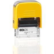 Colop Printer C10 Sarı Kasa Siyah Keçe 10x27 mm Kaşe