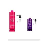 Colorinn Premium Series Pro Keratin 1000 ml Tuzsuz Şampuan + Silver 500 ml Mor Şampuan