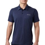 Columbia 1768701 Tech Trail Mavi Kısa Kollu Polo Erkek T-shirt