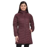 Columbia 193855247253 Yeşil Kadın Powder Lite Orta Uzunlukta Mont