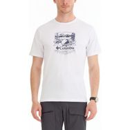 Columbia 9120250100_CS0232 Beyaz Erkek O Yaka Baskılı T-Shirt