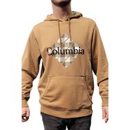 Columbia CS0284 Csc M Basic Gem Buffalo Plaid Kahverengi Kapüşonlu Erkek Sweatshirt
