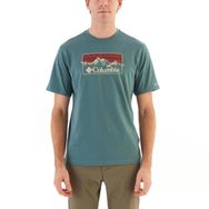 Columbia CS0340-346 Yeşil CSC Checkered Range Erkek Kısa Kollu T-Shirt