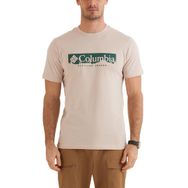 Columbia CSC Box Treeline Bej Kısa Kollu Erkek T-shirt
