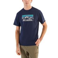 Columbia Csc Linear Range Koyu Lacivert Kisa Kollu Erkek T-shirt