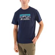 Columbia Csc Linear Range Lacivert Kisa Kollu Erkek T-shirt