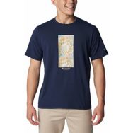 Columbia Mens Sun Trek Graphic Lacivert Kısa Kollu Erkek T-shirt