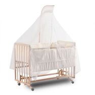 Comfymax Sallanır Anne Yanı Doğal Ahşap 60X120 cm Beşik ve Uyku Seti
