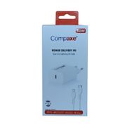 Compaxe CTA-200TI 20 W 5 V 3 A PD Kafa ve Type-C Şarj Kablosu