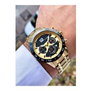 Comwatch 3008-GBBG Çelik Kordon Analog Cronolu Kol Saati