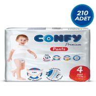 Confy Premium No:4 Maxi 210 Adet Külot Bebek Bezi