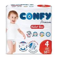 Confy Premium No:4 Maxi 30 Adet Külot Bebek Bezi