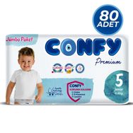 Confy Premium No:5 Junior 80 Adet Bebek Bezi