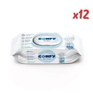 Confy Premium Soft Care 100 Adet 12 Paket 1200 Yaprak Islak Mendil