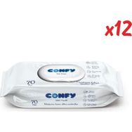Confy Premium Soft Care 70 Adet 12 Paket 840 Yaprak Islak Mendil