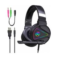 Coofbe 2.1 mt Kablolu ve 3.50 mm USB Girişli RGB Kulaküstü Mikrofonlu Oyuncu Kulaklığı