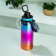 Cooker 1395-2 Mavi 700 ml Paslanmaz Çelik Sızdırmaz Çift Katmanlı Taşıma Askılı Çay Kahve Termosu