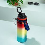 Cooker 1395-3 Kırmızı 700 ml Paslanmaz Çelik Sızdırmaz Çift Katmanlı Taşıma Askılı Çay Kahve Termosu