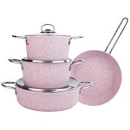 Cookplus Biogranit Alfa Pink 7 Parça Tencere Seti