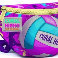 Coral High 11513 Kids Pembe Mor Voleybol Desenli Bel Çantası