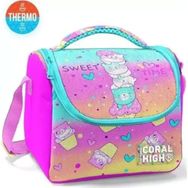 Coral High 11881 Kids Renkli Dondurmalı Kedi Desenli Thermo Beslenme Çantası