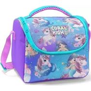 Coral High 11890 Kids Mor Pembe Unicorn Deniz Kızı Desenli Thermo Beslenme Çantası