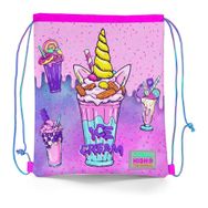 Coral High 12644 Kids Pembe Mor Milkshake Dondurma Desenli İpli Büzgülü Sırt Çantası
