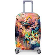 Coral High 16534 50 cm Renkli Desenli Kabin Boy Valiz