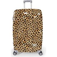 Coral High 16843 Kahverengi Leopar Desenli 70 cm Büyük Boy PC Valiz