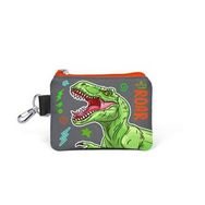 Coral High 21844 Kids Siyah Gri Dinozor Desenli Bozuk Para Çantası